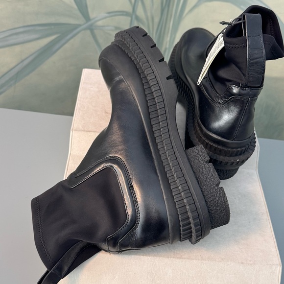 Zara Black Women's Chunky Ankle Boots, Botin, Size 10 NWT - Picture 7 of 10